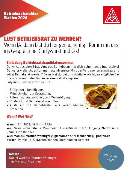 Einladung zur Currywurst