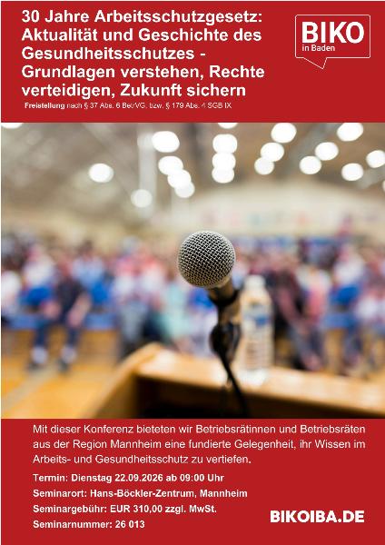 Arbeitsschutzkonferenz 2026 in Mannheim 